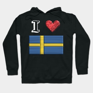 I love Flag from Schweden Hoodie